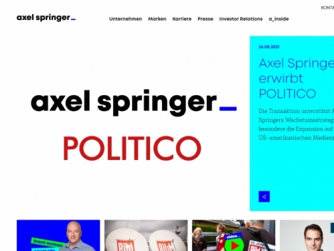 Axel Springer подписал соглашение о приобретении американской новостной компании Politico